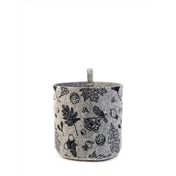 Органайзер для хранения "Кашпо "Ягоды", светло-серый, 17х17х16см, 3л