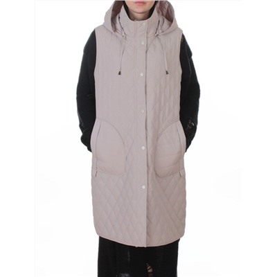A-606 GRAY/BEIGE Жилет утепленный женский (50 гр. синтепон)