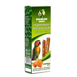 Зерновые палочки "Пижон" для птиц, медовые, 2 шт, 90 г