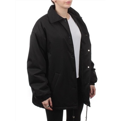H24-216 BLACK Куртка демисезонная женская (100 гр. синтепон)