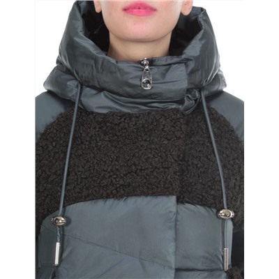 Y21638 DARK GREEN Пальто женское зимнее MEIYEE (200 гр. холлофайбера)