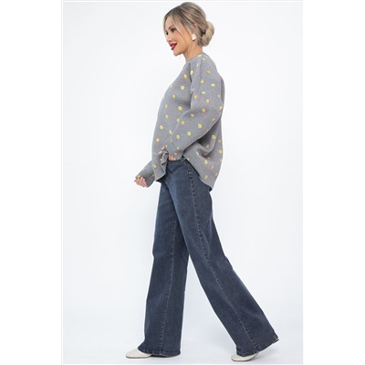 Свитер оверсайз Анита (серый) Б14759-1М