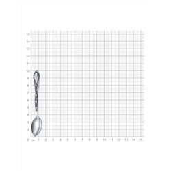 Ложка из серебра штампованая частично черненая