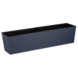 Балконный ящик InGreen London Cube 60 см c дренажной вставкой IG780610026 вулканический серый