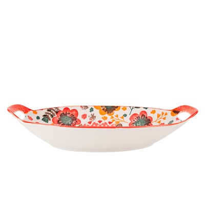 Блюдо с ручками "Kawaii Forest.Bunny"27*16*4см. v=450мл. (min9) (фарфор) (транспортная упаковка)