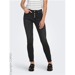 Onlmia Mid Waist Button Jeans
