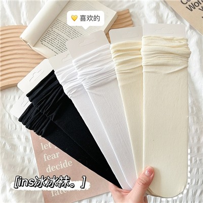 Summer thin colored silk breathable Japanese footwear for leather shoes, knee socks