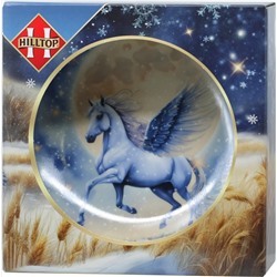 HILLTOP. Новый год. Чайный набор с тарелкой. Волшебный пегас 50 гр. карт.упаковка