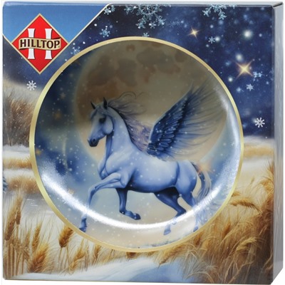 HILLTOP. Новый год. Чайный набор с тарелкой. Волшебный пегас 50 гр. карт.упаковка