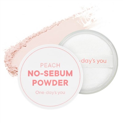 One-day's You Себорегулирующая пудра для лица с матирующим эффектом / Peach No-sebum Powder, персиковый, 4 г