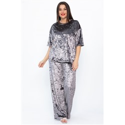 Блуза Таинственное очарование (серо-бежевая) Б14681-25М