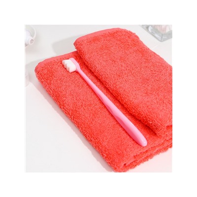 Сверхмягкая зубная щётка, 10000 щетинок, ребристая, розовая