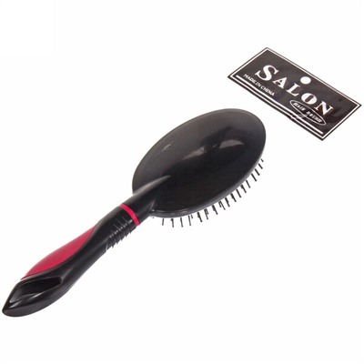 Расческа массажная "Kamila Beauty", овальная большая, цвет черный, 24см