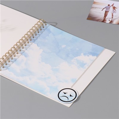 Фотоальбом на спирали 20 листов «Облака», объёмный элемент и 4 вкладки, 24×24 см