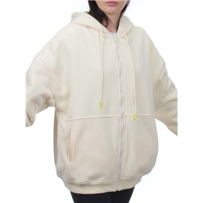 2560 BEIGE/YELLOW-GREEN Худи женское (50 гр. синтепон)