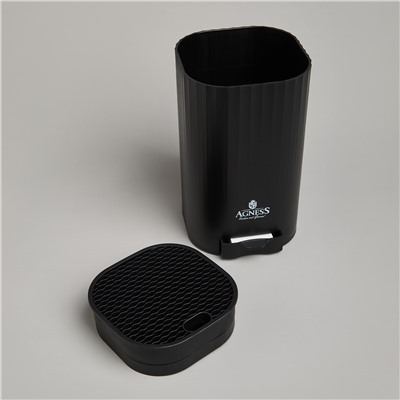 ПОДСТАВКА ДЛЯ НОЖЕЙ AGNESS С ТОЧИЛЬНЫМ КАМНЕМ 13,6*14,6*23 СМ