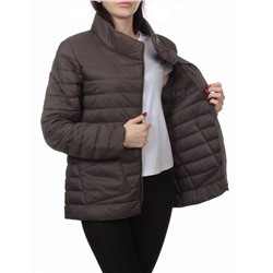 K-635 DK.BROWN Куртка демисезонная стеганая женская (70 гр. холлофайбер)