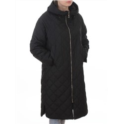 9610 BLACK Куртка стеганная демисезонная женская (100 гр. холлофайбер)