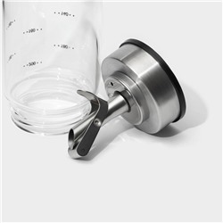 Бутылка для соусов и масла Magistro «Мист», 200 мл, 5.5×17.5 см, с мерной шкалой, стекло, прозрачная