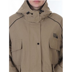 3092 BEIGE/GREEN Куртка демисезонная женская (100 гр. холлофайбер)