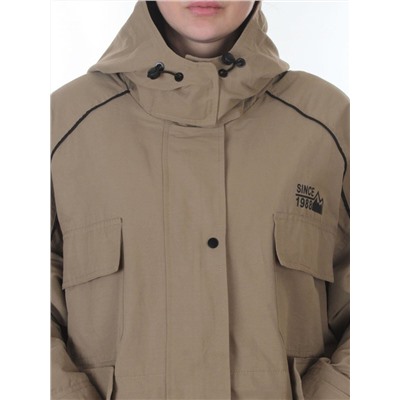 3092 BEIGE/GREEN Куртка демисезонная женская (100 гр. холлофайбер)