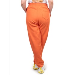 M055 ORANGE Брюки спортивные женские на флисе (100% хлопок) 7986