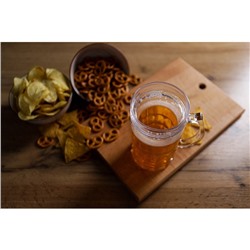 Пивная кружка, 450 мл, охлаждающая, пластик, прозрачная