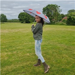 L354-4486 LoveHeartSpot (Сердце) Зонт женский механика Fulton