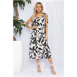 Платье Улыбка (бежево-черное) П12904-19М