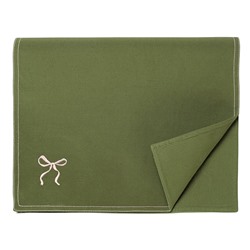 Дорожка на стол Fancy Bows оливкового цвета из коллекции Essential, 45x150 см