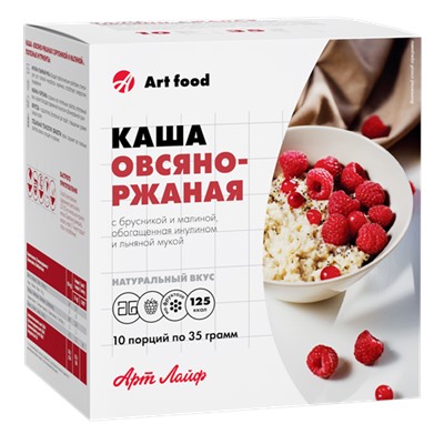 Каша «Овсяно-ржаная с брусникой и малиной» 10 порц. по 35 г.
