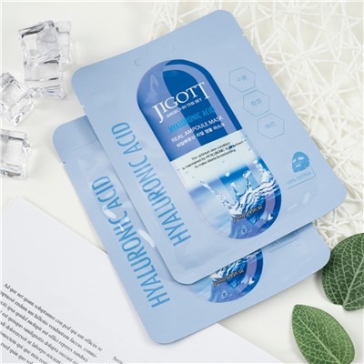 Jigott Ампульная тканевая маска с гиалуроновой кислотой / Hyaluronic Acid Real Ampoule Mask, 27 мл