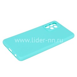 Задняя панель для Samsung Galaxy  A72 Силикон матовый (бирюза)