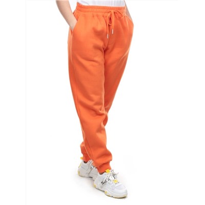 M049 ORANGE Брюки спортивные женские на флисе (100% хлопок) 7986