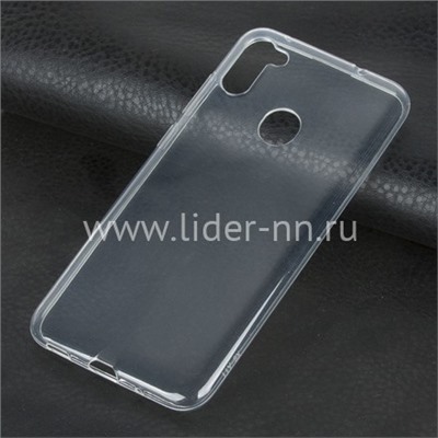 Задняя панель для Samsung Galaxy  A11 Силикон  прозрачная (пакет)