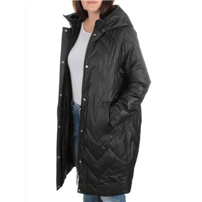 23-110 BLACK Пальто демисезонное женское (100 гр. синтепон)