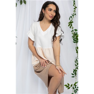 Платье Летний поцелуй (бежевое) П12821-12М