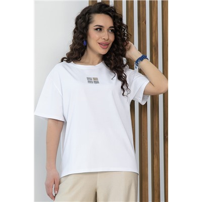 Футболка Аника (белая/коты) Б13493-20М