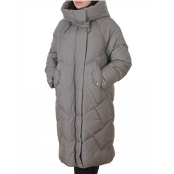 A621 GRAY/GREEN Пальто зимнее женское (200 гр. холлофайбер)