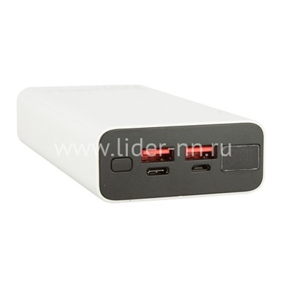 Портативное ЗУ (Power Bank) 20000mAh ONE DEPOT PR31 2USB/Micro USB/Type-C/дисплей (белый)