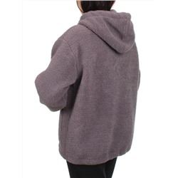 1008 GRAY Куртка плюшевая демисезонная (65% хлопок, 35% полиэстер) оверсайз 46-54