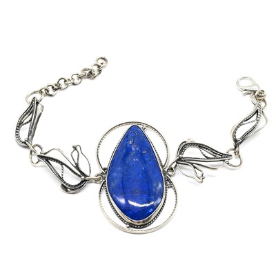 Браслет с лазуритом, 16см