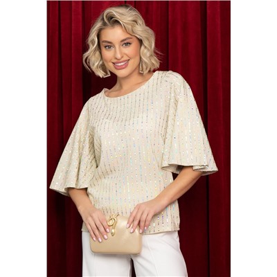 Блуза праздничная Ты ослепляешь! (золото) Б14700-7М