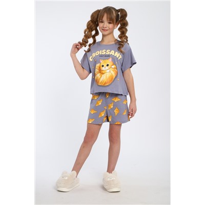 Пижама для девочки "Круассаны" арт. ПД-019-088