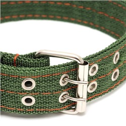 Ошейник четырехслойный, 64×4 см, ОШ 50-58 см, полиэстер, зелёный