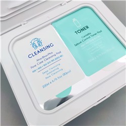 MeLoSo Набор пэдов для очищения и тонизирования кожи / 2 in 1 Dual Pad, 80 шт. x 2