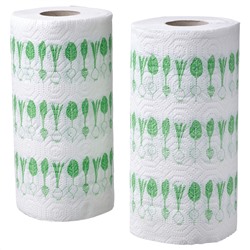 FAMILJ, Küchenrolle, gemustert leuchtend grün/weiß