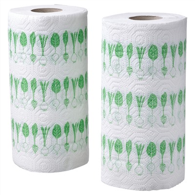FAMILJ, Küchenrolle, gemustert leuchtend grün/weiß