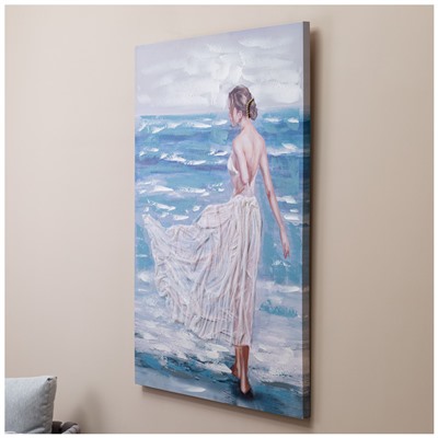 КАРТИНА "ДЕВУШКА У МОРЯ" 90Х120Х3 СМ