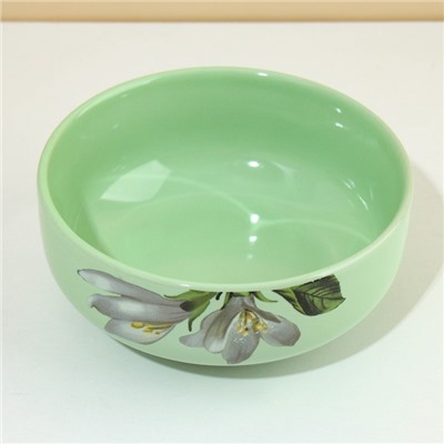 Тарелка глубокая керамическая Lemon flowers, 550 мл, 14.5 см, Dolce Ceramo